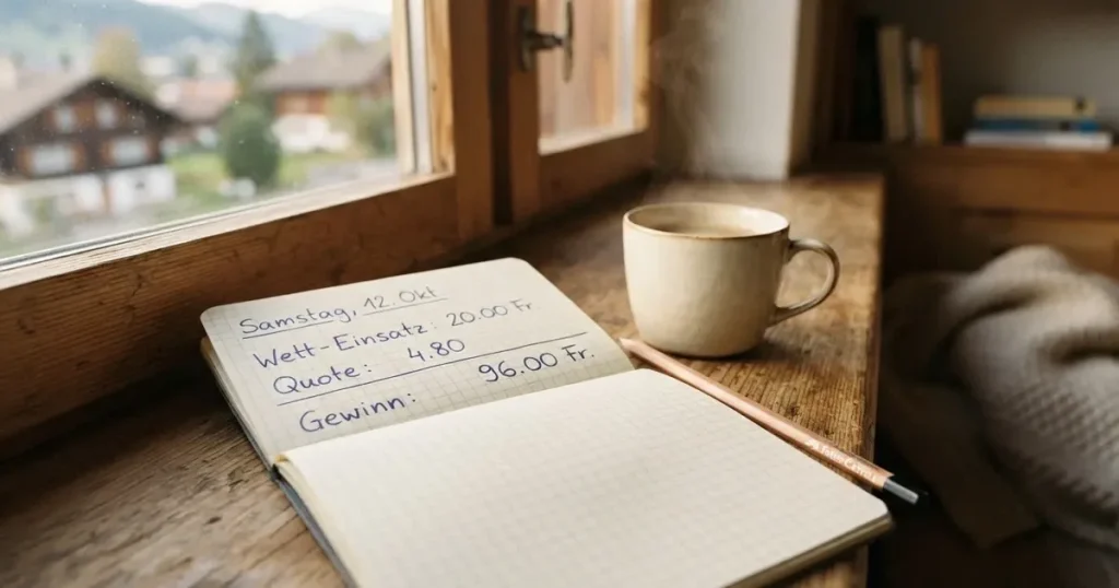 Ein Taschenrechner und ein Bleistift liegen auf kariertem Papier neben einer Tasse Kaffee, ein Fensterplatz mit Tageslicht.